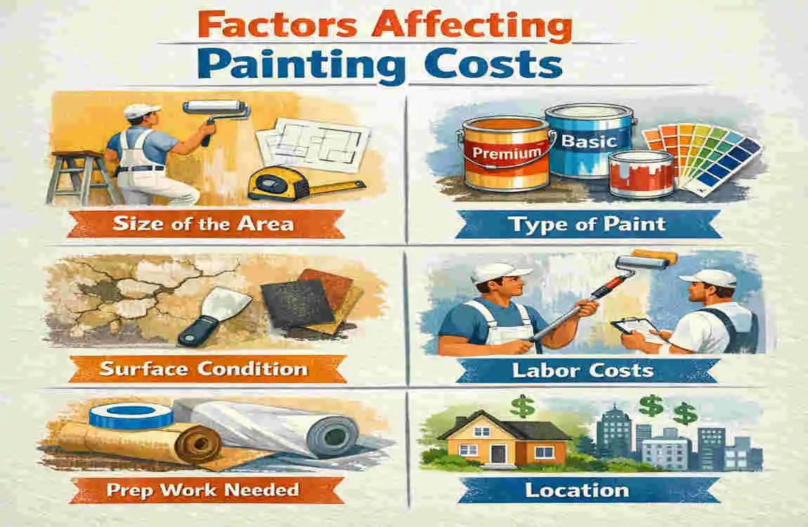 Cost to paint 4 bedroom house UK