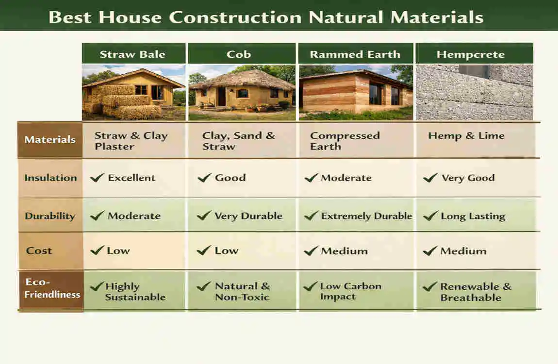 house construction natural material