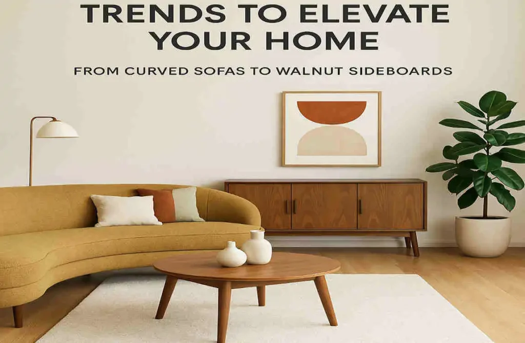 Mid Century Furniture Trends to Elevate Your Home: From Curved Sofas to Walnut Sideboards