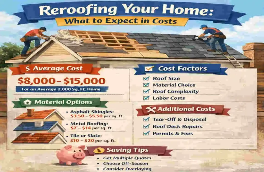 how much to reroof a house cost