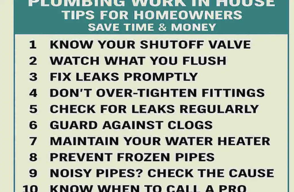 Top 10 Essential Plumbing Work in House Tips for Homeowners: Save Time & Money