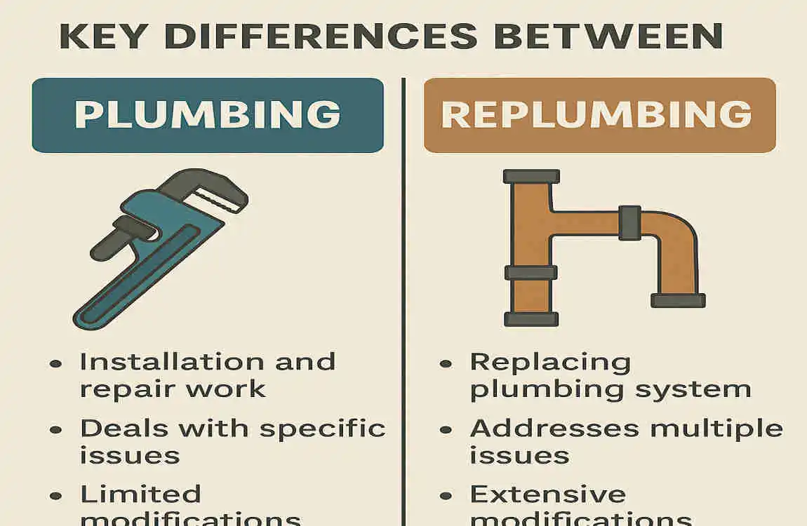 Difference Between Plumbing and Replumbing House Cost: Breakdown, Savings Tips & What Homeowners Need to Know