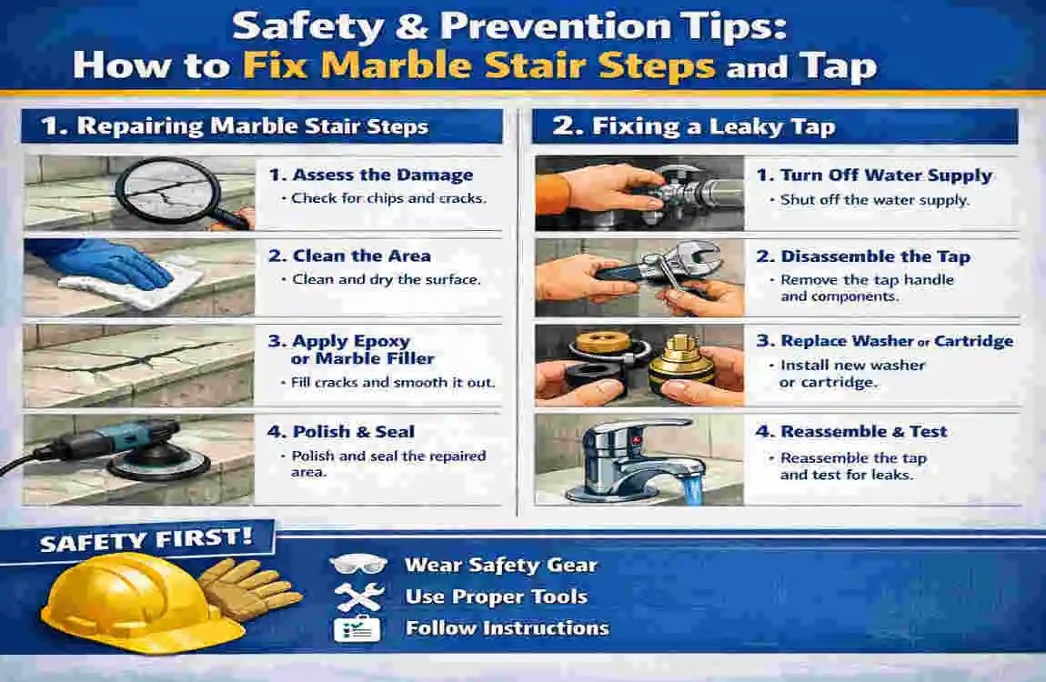 How to Fix Marble Stair Steps and Tap