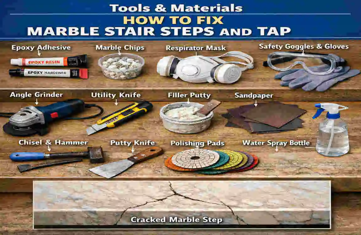 How to Fix Marble Stair Steps and Tap