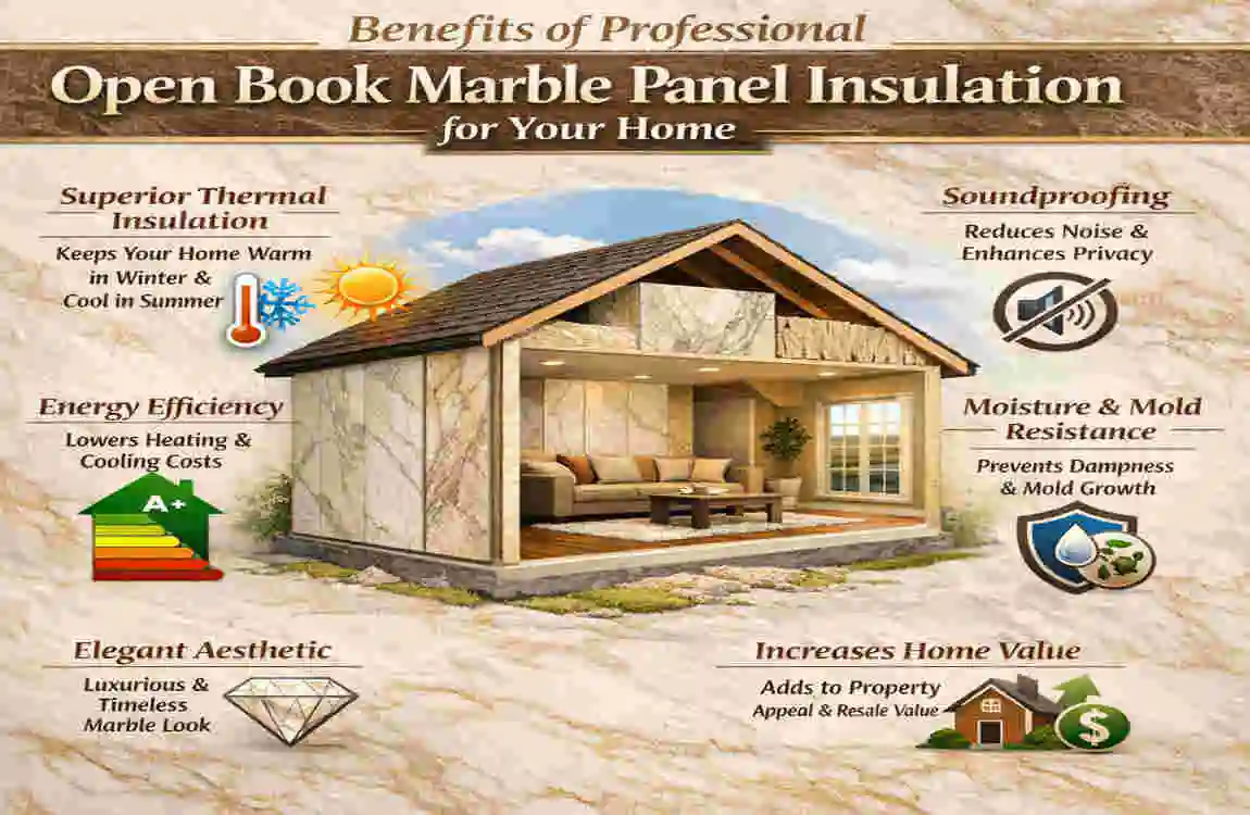 Professional Open Book Marble Panel Insulation