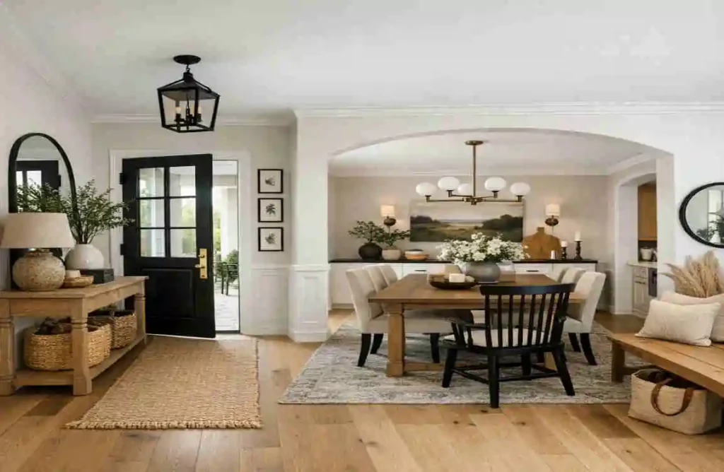 Dining Room & Entryway Ideas:Stylish House Flow Transformations Dining Room & Entryway Ideas: