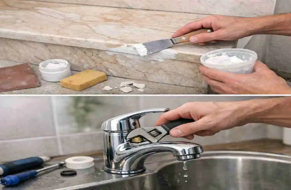 How to Fix Marble Stair Steps and Tap