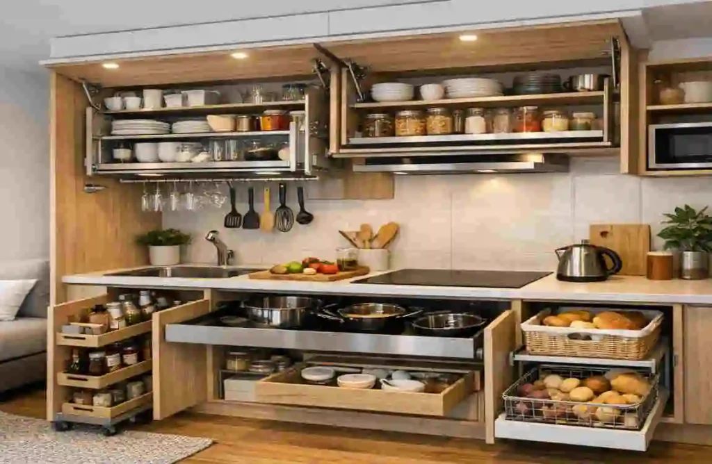 Kitchen design in house like this double storage