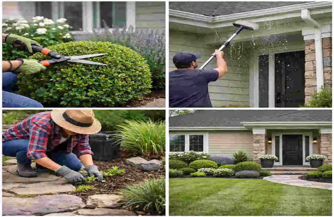 Simple landscape design for home