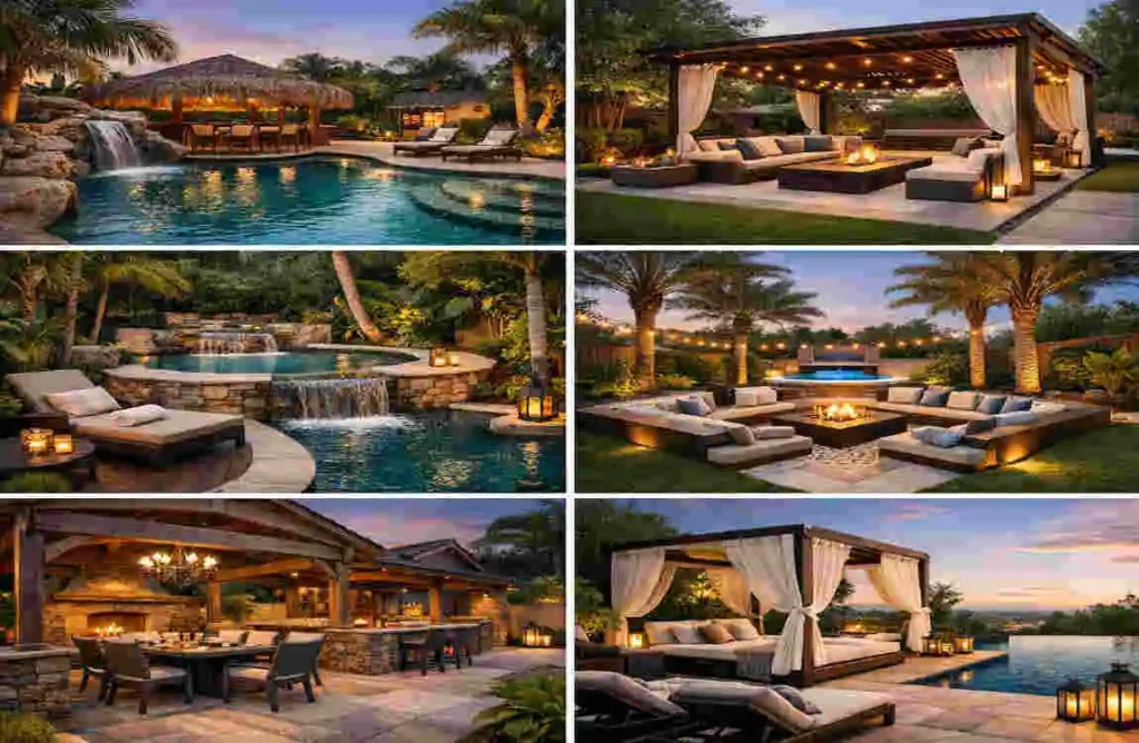 resort style house outdoor spaces