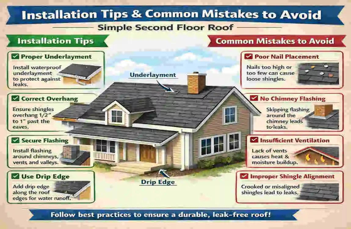 Simple second floor roof design