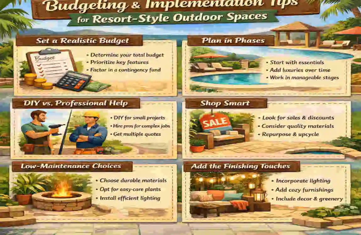 resort style house outdoor spaces