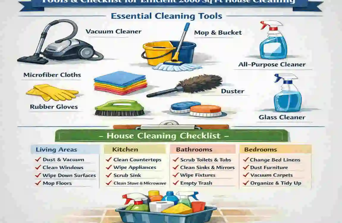 how long to clean a 2000 sq ft house