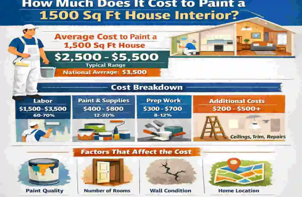 Does It Cost to Paint a 1500 Sq Ft House Interior