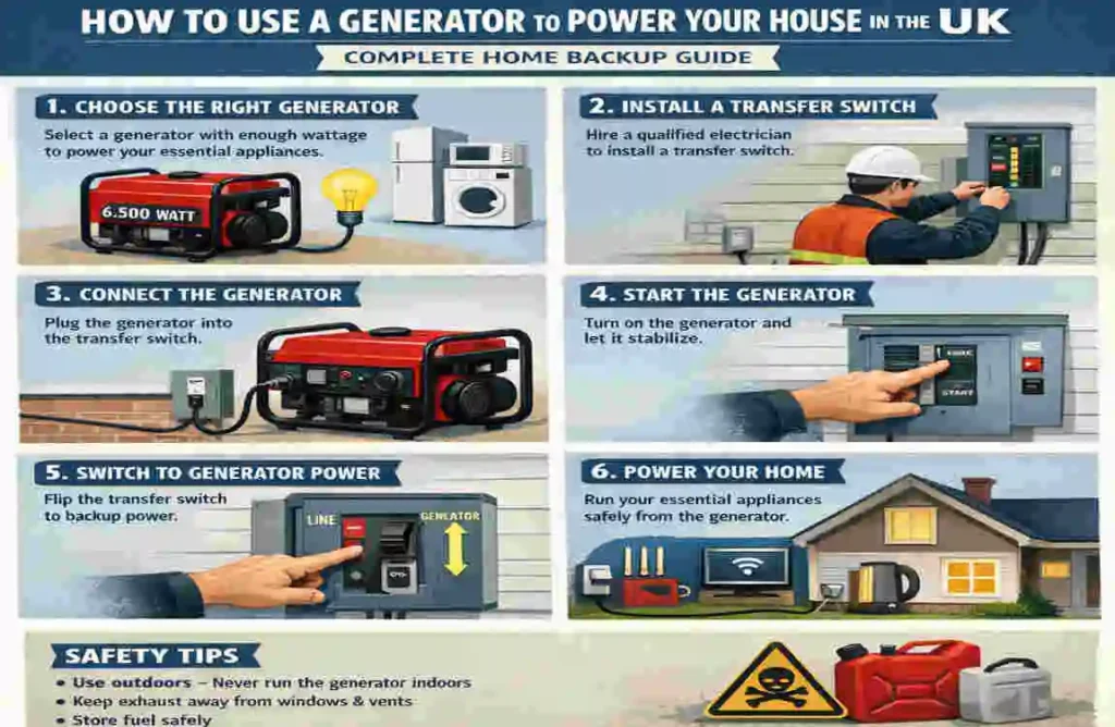 How to Use a Generator to Power Your House in the UK: