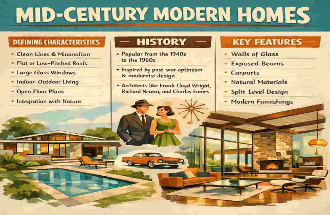 rock roofs and mid century modern homes