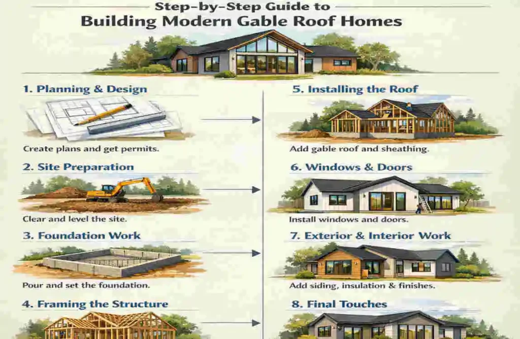modern gable roof homes