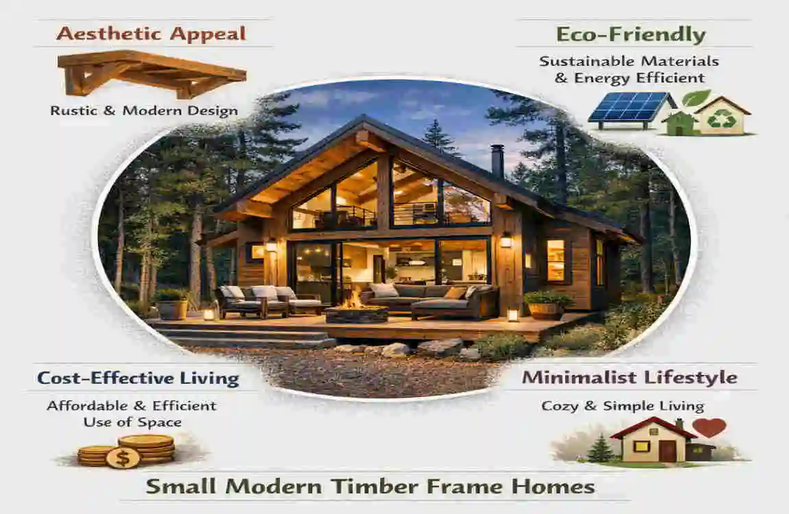 small modern timber frame homes