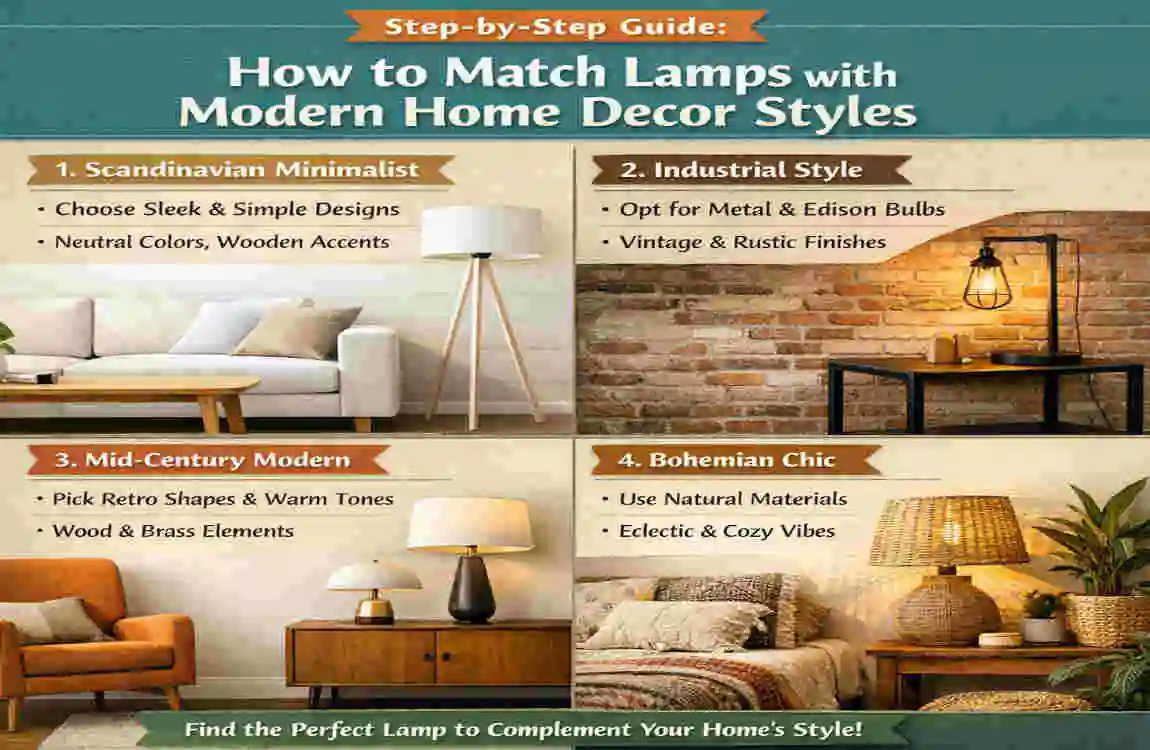 matching lamps with modern home decor styles guide