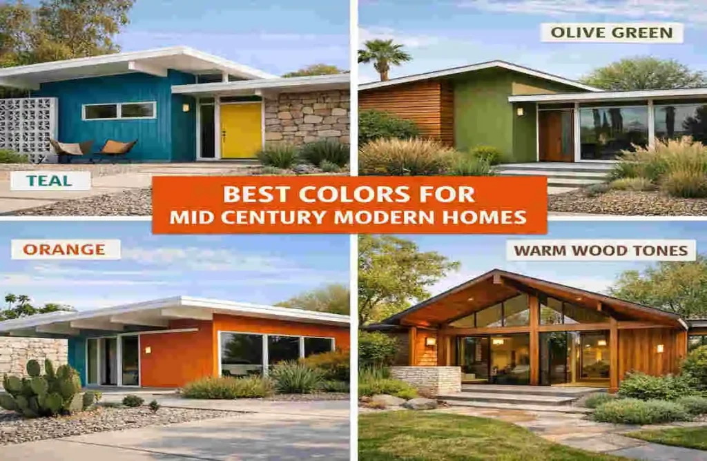 mid century modern home colors
