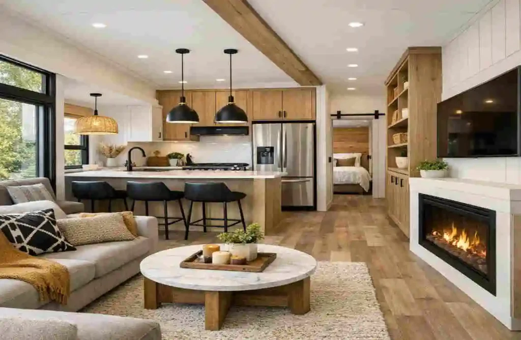 Modern Mobile Home Interior