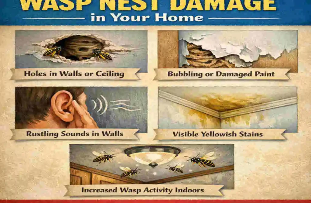 can wasp nest damage house uk