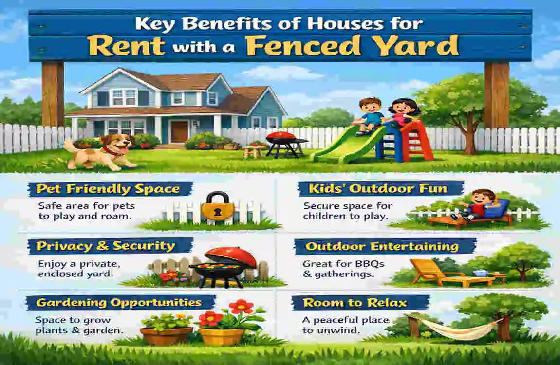 houses for rent fenced yard