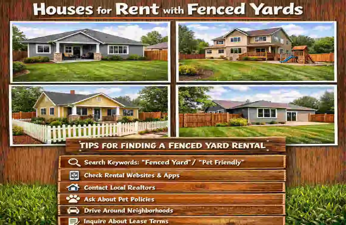 houses for rent fenced yard