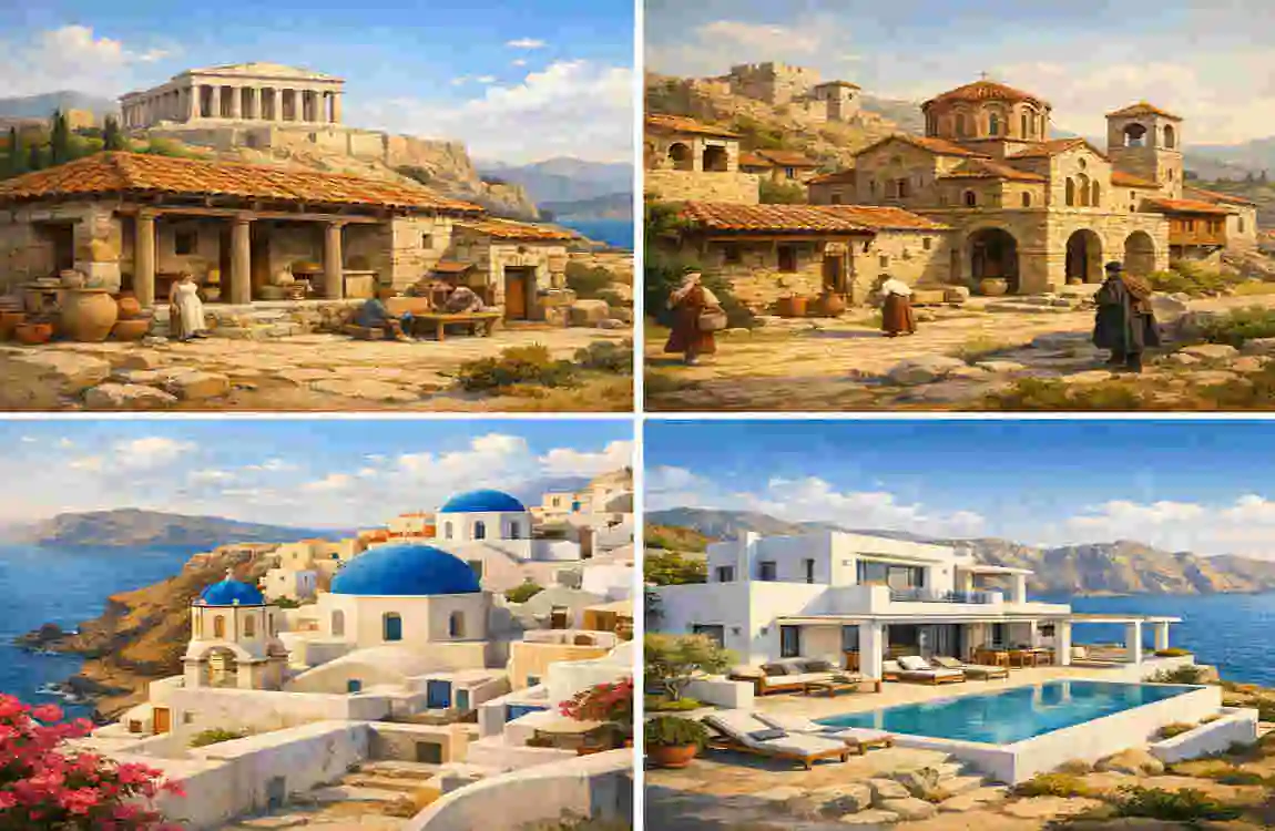 modern greek homes