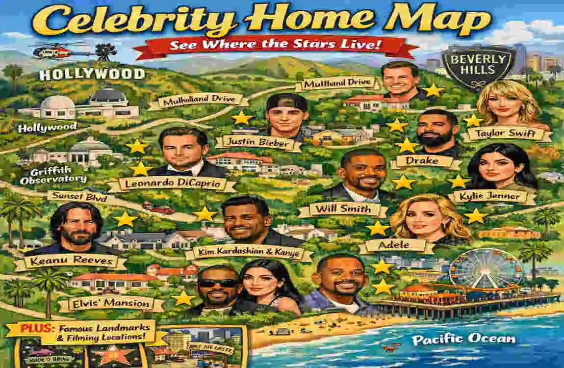 Celebrity Homes Map
