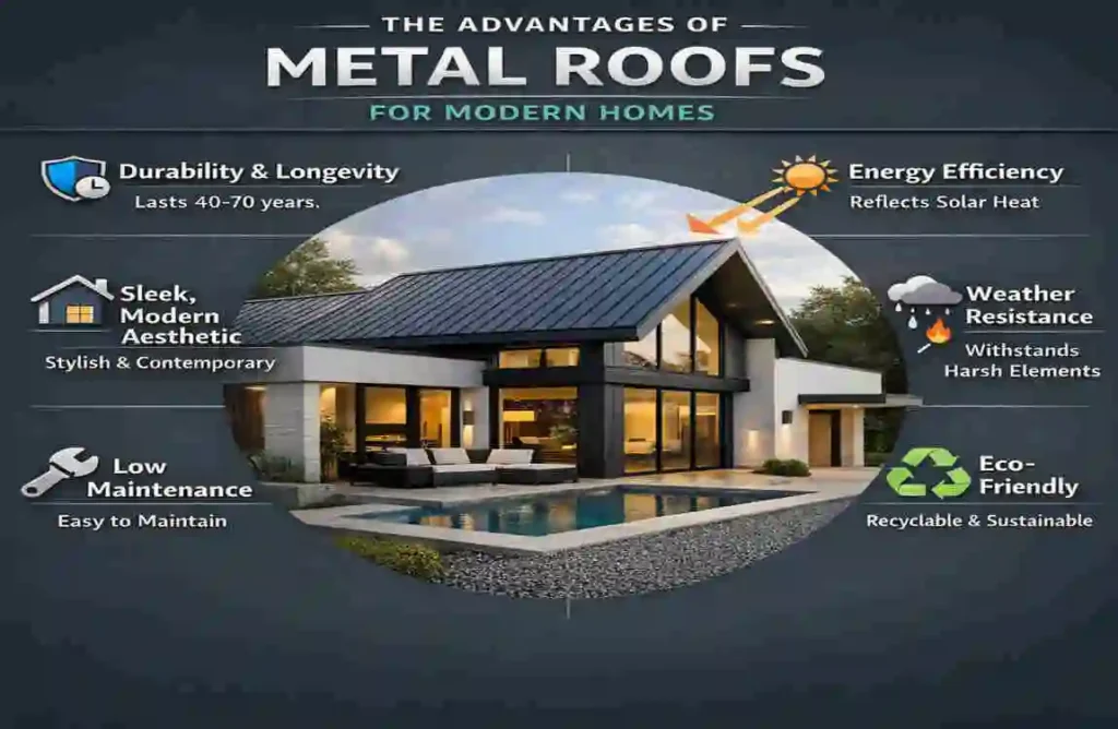modern homes with metal roofs