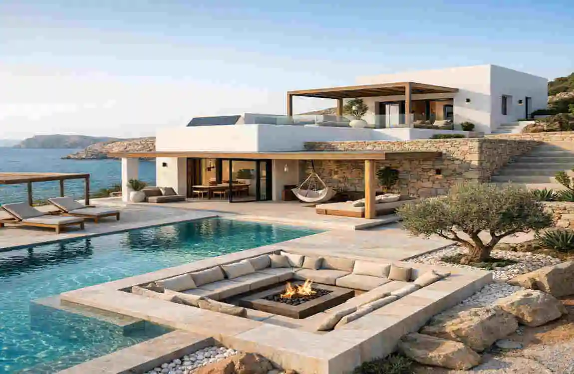 modern greek homes