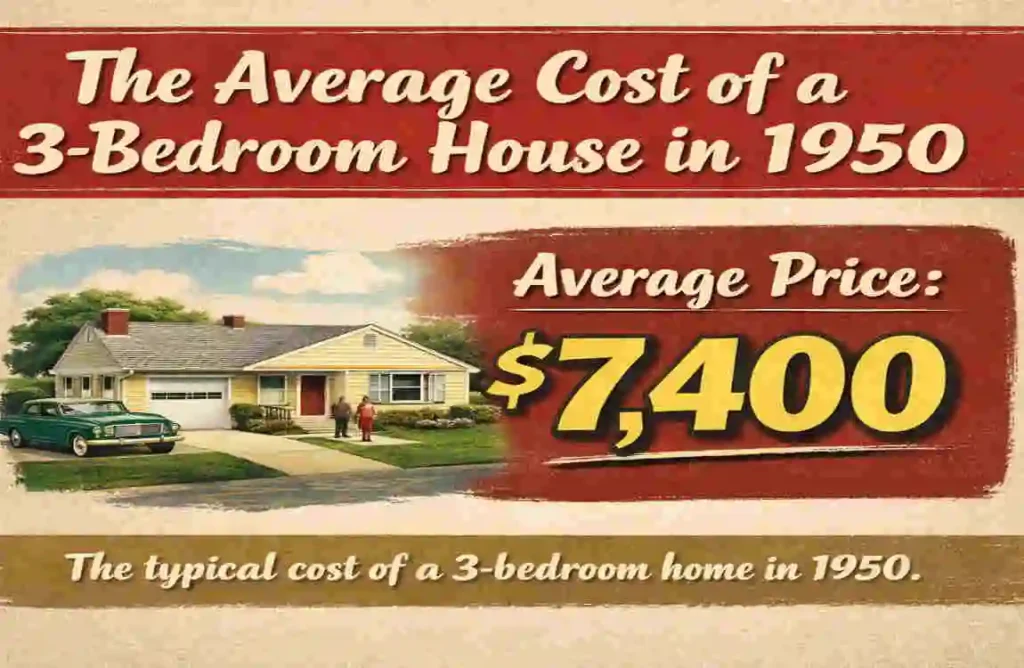 What Was the Average Cost of a 3 Bedroom House in 1950? how much did a 3 bedroom house cost in 1950