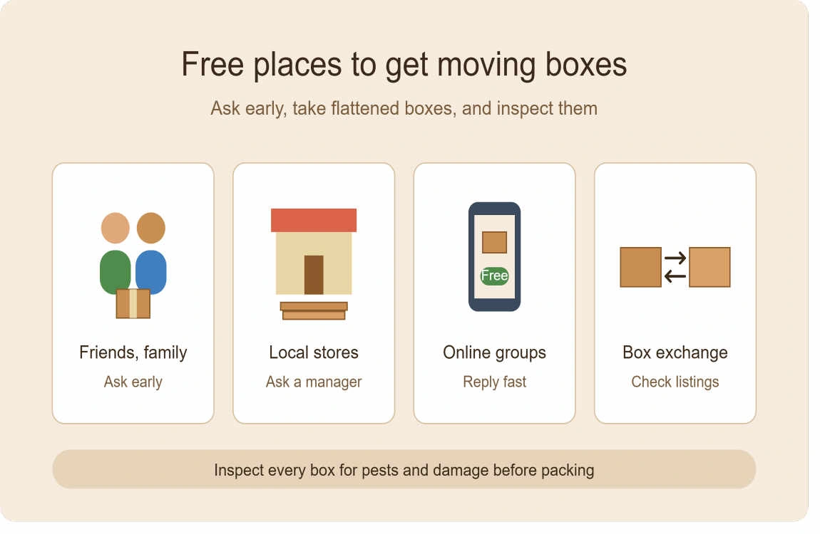 where can i get boxes for moving house