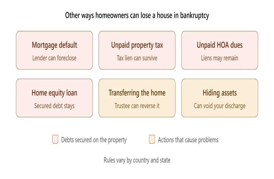 can you lose your house if you go bankrupt