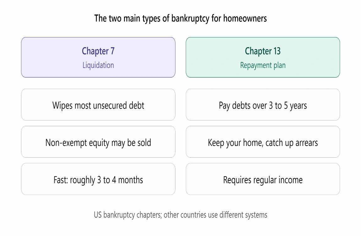 can you lose your house if you go bankrupt